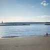 朝の熱海サンビーチと、梅園ちょこっとと、咲き始めた河津桜。