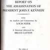 ケネディ暗殺を調査した1964年のウォーレン委員会報告書。888ページ、5センチ以上の厚みです