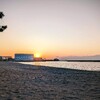 夕陽を見に合浦公園まで行ってみた。（青森市合浦２丁目）