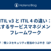 ITIL v3 と ITIL 4 の違い：進化するサービスマネジメントのフレームワーク