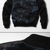 SILENT BLUE CAMOUFLAGE RISING DRAGON SOUVENIR JACKET -Rayon-