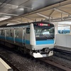 鉄道１３０４　雨の高輪ゲートウェイ駅でもホームは穏やか　山手線と京浜東北線の電車を撮影
