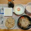 野菜味噌汁(新規作成)。レンチン目玉焼き