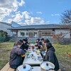 会議→朝ごはん→タグラグビー