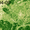 衛星観測データの季節変化 3(西日本の水田　NDVI)