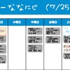 今週のナナニジ(7/25~7/31)