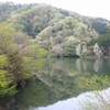 花貫ダムの水面に映る風景