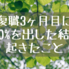 復職3ヶ月目に100%を出した結果起きたこと