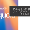 久しぶりにmacOSのアップデートでつまづきました