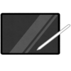 タブレットのフリーイラスト素材
