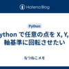 Python で任意の点を X, Y, Z 軸基準に回転させたい