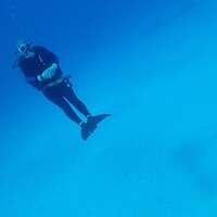under water