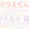 　Twitterキーワード[ドラえもん]　09/03_12:02から60分のつぶやき雲