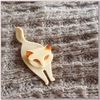 お散歩猫のビンテージブローチ　LEA STEIN(リアスタイン)