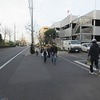 登校の風景　中ノ池方面　横中の先生がいっぱい