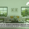 3D interior rendering services from outsourcing companies in swift turnaround time