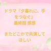 ドラマ『夕暮れに、手をつなぐ』最終話 感想 またどこかで共演してほしい