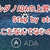 カルダノADAの上昇は Step by step❗️ 焦ることなんてないのさ‼️