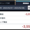 【FX】2023年2月：▲3550円(60万570円→59万7020円)