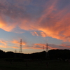 今日の夕焼け、北の空、西の空