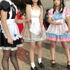 【コスプレ】定番メイド仮装、くろ猫メイド、狐娘×メイド