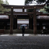 雨の明治神宮の森を歩く