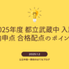 2025年度【武蔵】内申点 適性検査配点から都立中高一貫校の合格可能性を考える。