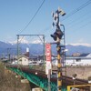 アルピコ交通創立100周年記念ヘッドマーク装着列車in渚駅周辺(4月11日)