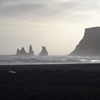 オーロラ輝くアイスランド　⑩　黒い海岸は本当に暗かった