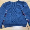 首から編むラグランスリーブのセーター　製作記録⑤