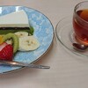 カフェでの編み物