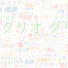 　Twitterキーワード[クリオグリ]　10/25_15:00から60分のつぶやき雲
