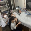 県大の看護学生の皆さん。