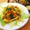 蕪菜（抜き菜）と人参と竹輪のキムチ炒め