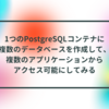 1つのPostgreSQLコンテナに複数のデータベースを作成して、複数のアプリケーションからアクセス可能にしてみる