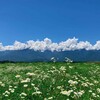 青い空と南アルプスの白い雲