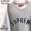 《希少》シュプリーム supreme☆スウェット L デカロゴ 灰色 SW748