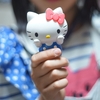 ハローキティフォンを小学生が試用　#hellokittyphone