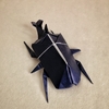 おりがみ：カブトムシ (Origami : Japanese rhinoceros beetle)