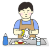 【洗い物をする人】