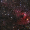 晩秋のはやま湖で洞窟星雲(sh2-155)