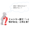 ミャンマー語で「～に興味がある」って何という？