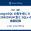 PostgreSQL の型を信じろ — CIDR/ENUM 型と SQLx の格闘記録