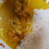 かぼちゃのカレー、ホットクックでかぼちゃのポタージュを作って、ヘルシオで鶏照り焼き、カレー粉で味付けして、イエローカレーを作りました