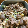 豚肉と茄子、ゴーヤの赤ワイン生姜焼き