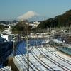 JR根岸線　残雪と富士山 Ⅰ