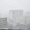 通勤往復＋空港坂　粉雪舞う