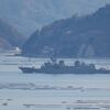 　海辺の風景・自衛艦さみだれ