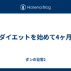 ダイエットを始めて4ヶ月
