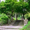 大口里の諏訪神社（長峯諏訪社）、大口城の南の丘の上に鎮座